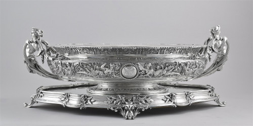 The Louis XVI Empress Jardiniere: A magnificent French silver centrepiece on plateau