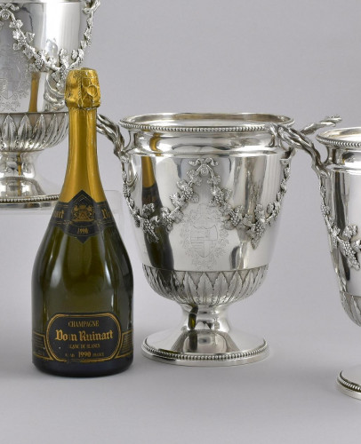 A Set of Four George III Silver Wine Coolers,