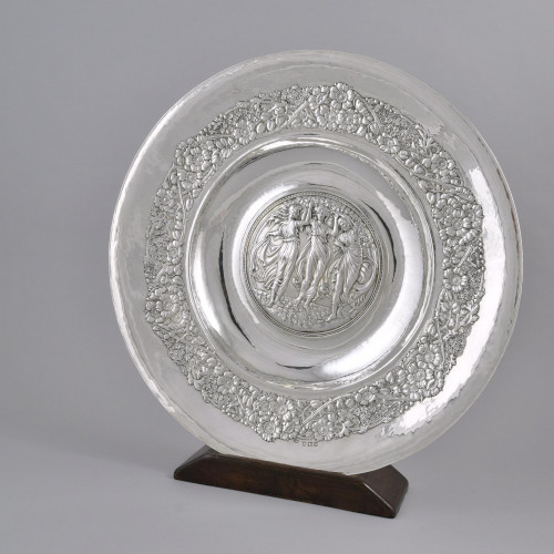"Spring"  magnificent exhibition rosewater dish by Omar Ramsden and Alwyn Carr