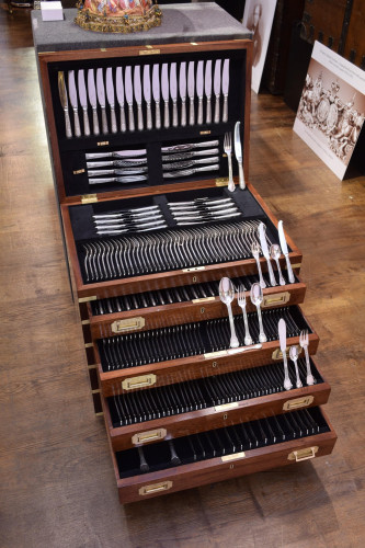 An Extensive French Silver Canteen of Cutlery
