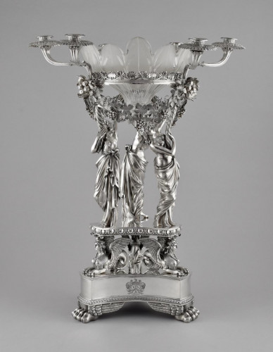 A LATE GEORGE III Sterling SILVER SIX-LIGHT CANDELABRUM CENTREPIECE