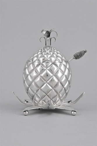An Unusual Victorian Sterling Silver Sugar-vase in the form of a pineapple