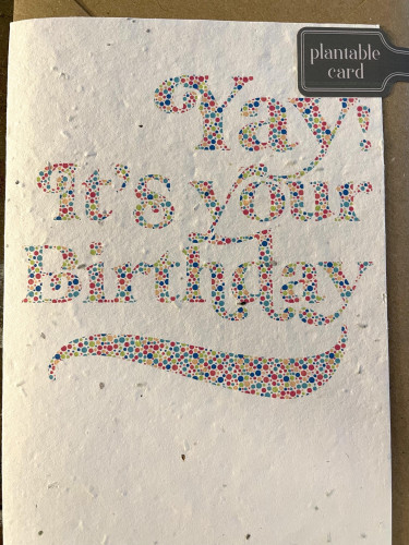 Plantable Seed Card Yay! It's Your Birthday