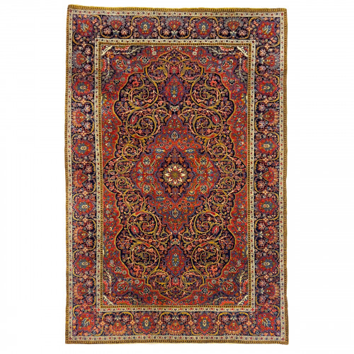 Exquisite Colourful Mohtasham Kashan Rug