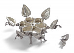 A FINE INDIAN SILVER PEACOCK BOX(PANDAN), 19TH CENTURY