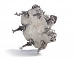 A FINE INDIAN SILVER PEACOCK BOX(PANDAN), 19TH CENTURY