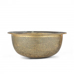 A LARGE MAMLUK ENGRAVED BRASS BASIN, EGYPT OR SYRIA, LATE 15TH–EARLY 16TH CENTURY