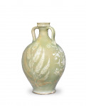 A LARGE SAFAVID CELADON POTTERY VASE, PERSIA, 17TH CENTURY
