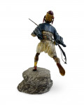 AN ORIENTALIST COLD-PAINTED VIENNA BRONZE FIGURE OF A RUNNING MOORISH WARRIOR, FRANZ XAVER BERGMAN, 20TH CENTURY