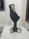 Tall Raku Bird