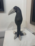 Tall Raku Bird