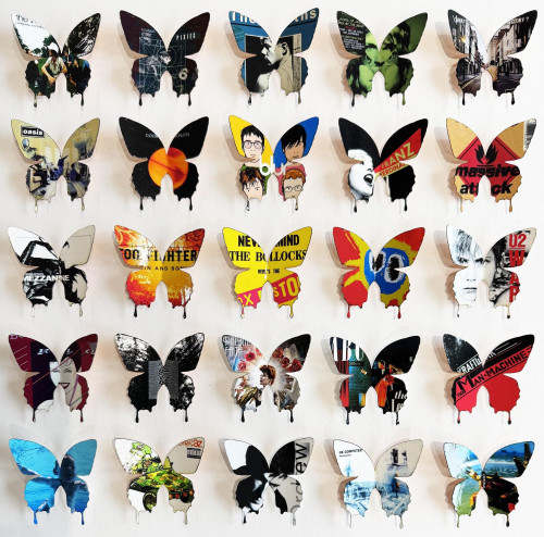 Rock 'N' Roll Butterflies 3 - Framed
