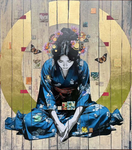 Small Sanctuary in Layers - Framed