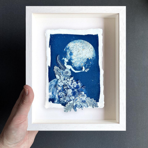 The Moon Remembers Her Name (Ode to Diana the Untamed) - Framed