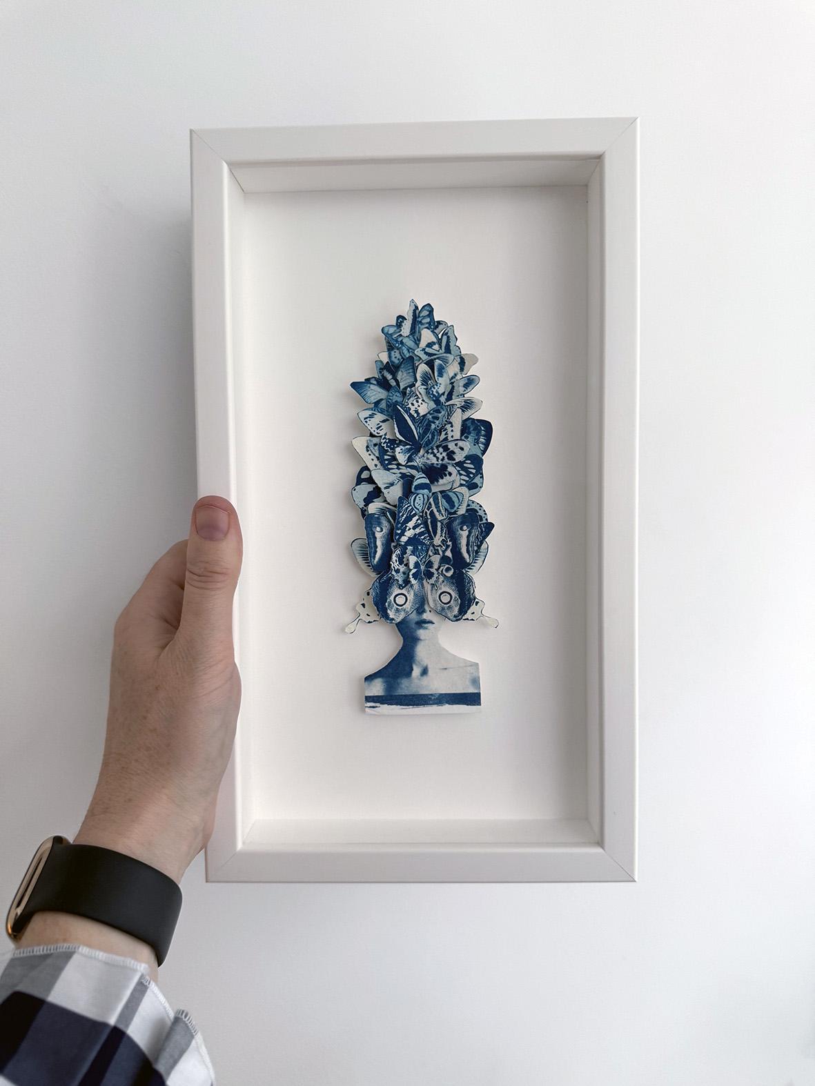 Lady Lepidopterist Study (Ode to Margaret Fountaine)  - Framed