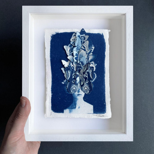 Love Among The Butterflies Study (Ode to Margaret Fountaine) - Framed