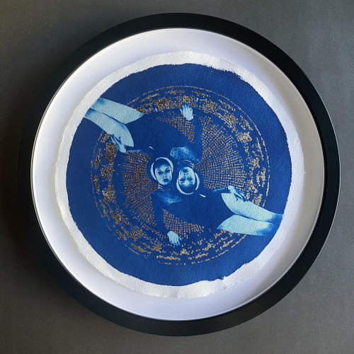 Queen of the Waves Under The Champagne Moon - Framed