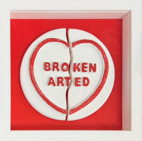 Broken Arted (Red) - Framed