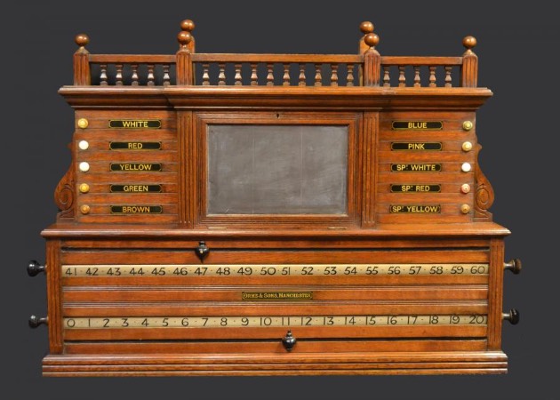 Antique billiard scorer, snooker scorer, Life Pool scorer