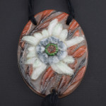Argy Rousseau Pate de verre sea thistle pendant C1921