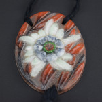 Argy Rousseau Pate de verre sea thistle pendant C1921