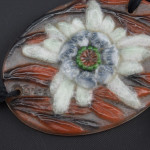 Argy Rousseau Pate de verre sea thistle pendant C1921