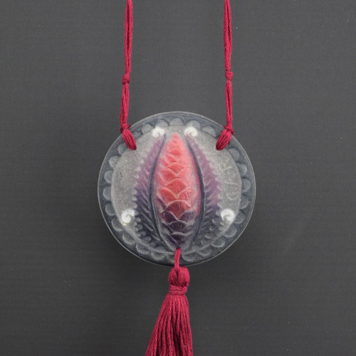 Gabriel Argy Rousseau Pate de verre pine cone pendant C1921