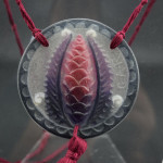 Gabriel Argy Rousseau Pate de verre pine cone pendant C1921