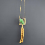 Argy Rousseau pate de verre pine cone pendant C1921