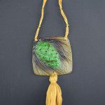 Argy Rousseau pate de verre pine cone pendant C1921