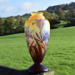 Galle cameo glass Lily vase C1925