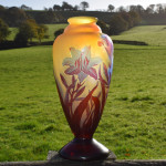 Galle cameo glass Lily vase C1925