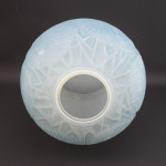 Rene Lalique opalescent & blue stained Alicante vase