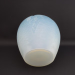 Rene Lalique opalescent & blue stained Alicante vase