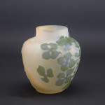 Small Galle cameo glass hydrangea vase