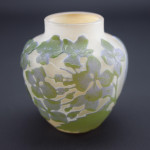 Small Galle cameo glass hydrangea vase