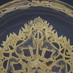 Rene Lalique sepia stained Chasse Chiens plate