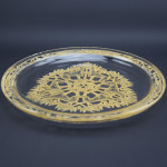 Rene Lalique sepia stained Chasse Chiens plate
