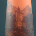 Richard Loetz cameo glass vase Castle scene