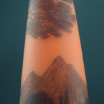 Richard Loetz cameo glass vase Castle scene