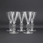 Rene Lalique Strasbourg Madeira glasses x 5