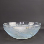 Rene Lalique opalescent and green stained Chiens No1 bowl