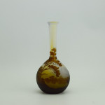 Emile Galle cameo glass Landscape banjo vase