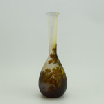 Emile Galle cameo glass Landscape banjo vase