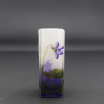 Daum enameled violets vase