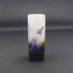 Daum enameled violets vase