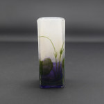 Daum enameled violets vase