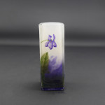 Daum enameled violets vase