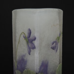 Daum enameled violets vase