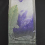 Daum enameled violets vase